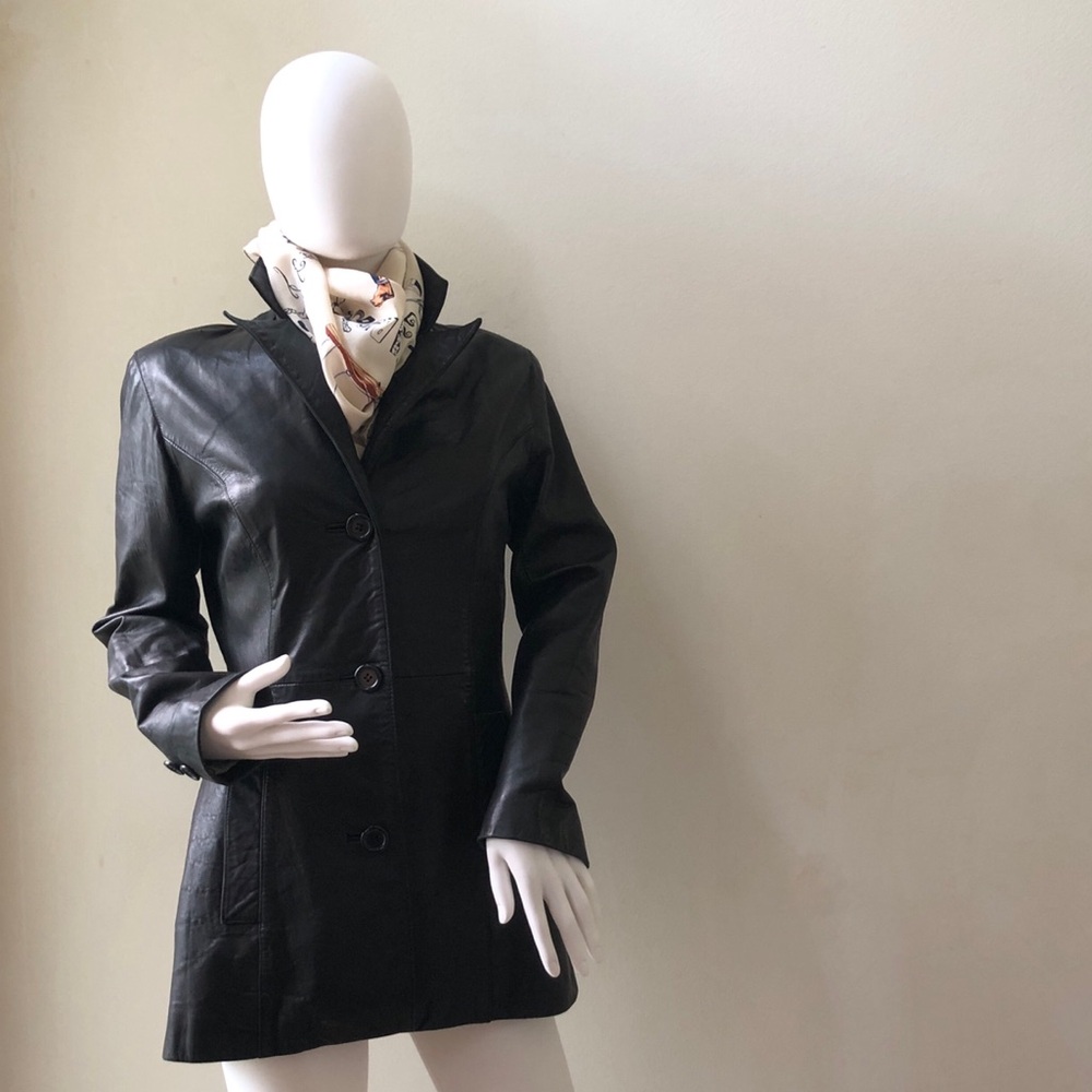 Leather blazer. Classic.